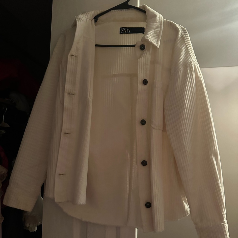 White Button Up From Zara Size Small - image 1